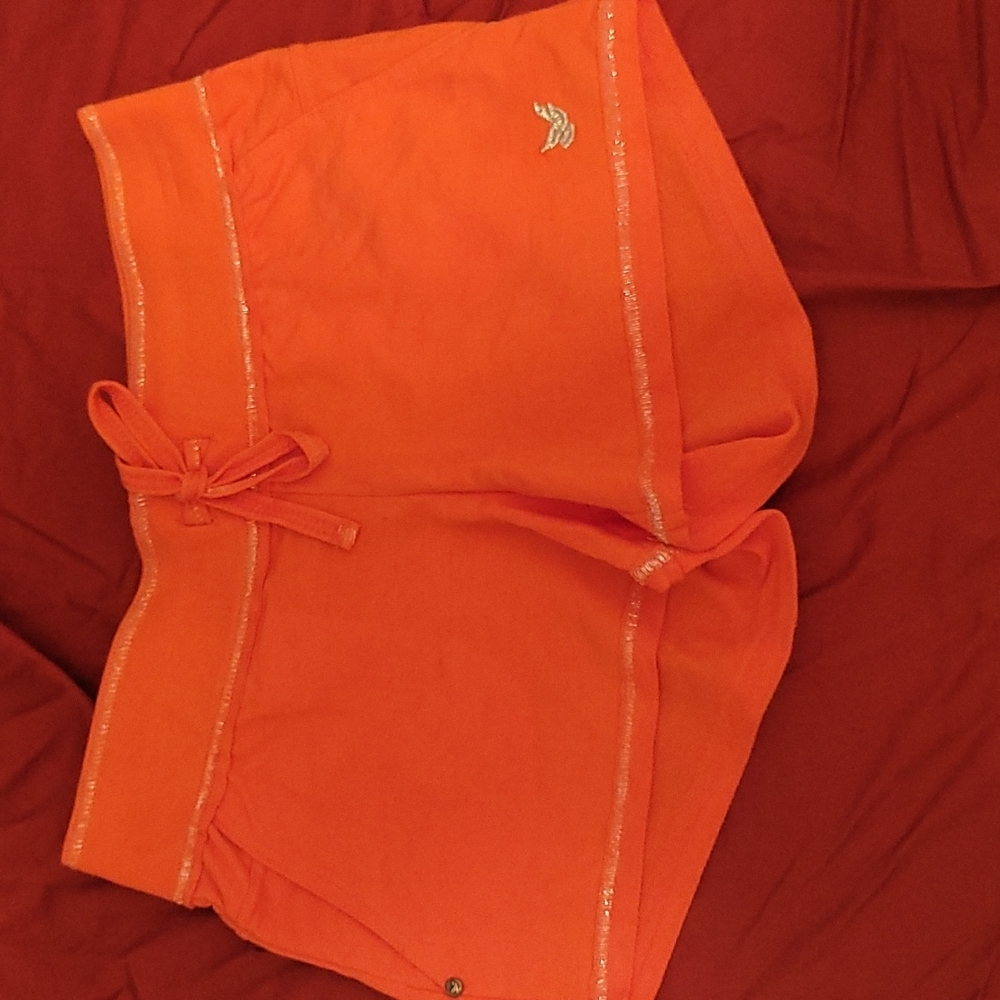 Orange Short Shorts With Pockets